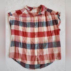 Lucky Brand Sleeveless Linen Button Down Size Large